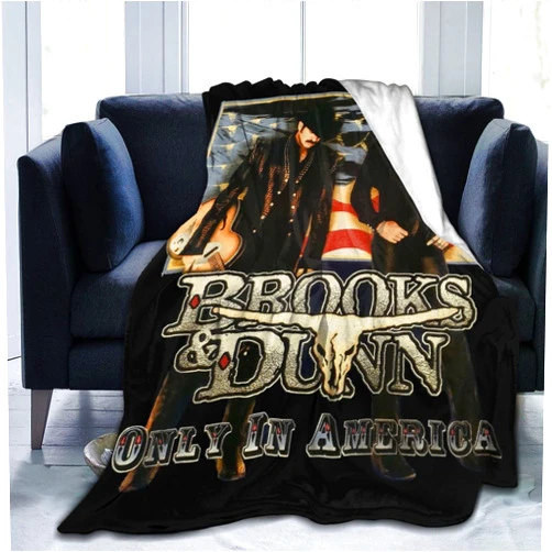 DRFTGV Brooks Singer Dunn Flannel Blanket Ultra Soft Micro Fleece Throw Blankets Warm Lightweight Air Conditioning Blanket for Sofa Couch Chair All Season 40