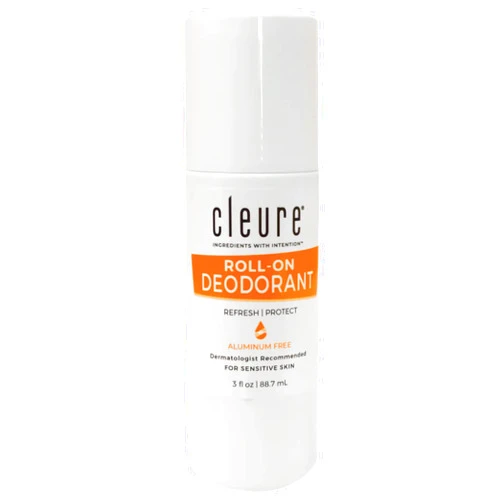 Cleure Roll-on Natural Deodorant For Sensitive Skin - Aluminum Free, Baking Soda Free & 24 Hour Odor Control - Fragrance Free (3 oz)