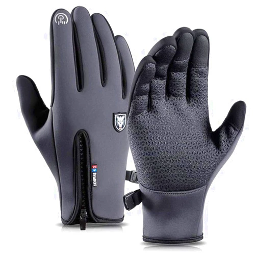 Sxxkuxuan Winter Warm Gloves Men Women Cycling Wkiing Windproof and Waterproof Pu Leather Touchscreen Cold Weather Driving Gloves