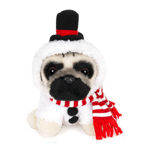 GUND Doug The Pug Snowman Holiday Plush Stuffed Animal Dog, 5