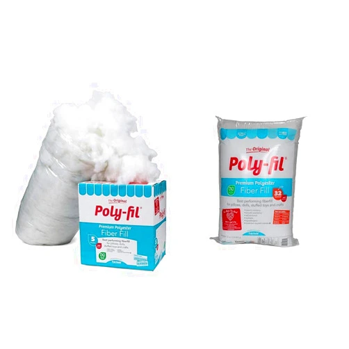 Fairfield Original Poly-Fil Premium Polyester Fiber Fill Stuffing, 5 lbs and 32 oz Bags for Pillows, Stuffed Animals, Toys, Cloud Decorations