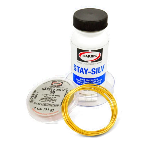 GSParts Harris Solder Kit 4531 & SSWF7 - Safety-Silv 45% 1/16 Solder 1 Ounce w/Flux