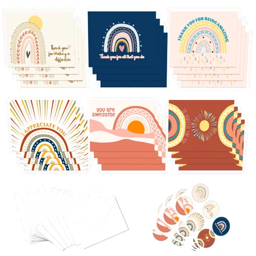 GOGOBAY 24 You Are Awesome Cards with Envelopes-I Appreciate You,You Are Awesome,Thank You for Making a Difference Kudos Cards for Employee,Teachers