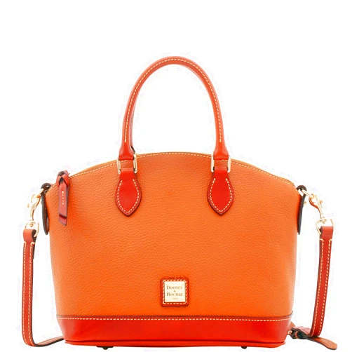 Dooney & Bourke Women's Darcy Satchel in Pebble Grain Leather, Large Handbag with Dual Handles & Adjustable Crossbody Strap