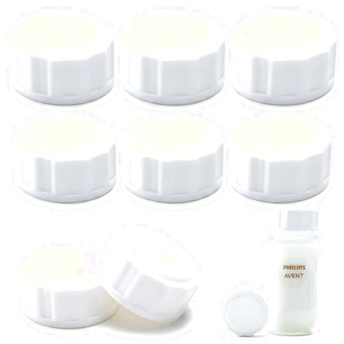 CHUBBIEE Travel and Storage Bottle Cap Compatible with with Philips Avent Natural & Anti-Colic Baby Bottle, Leak-Proof Lid, Easy-to-Clean, BPA-Free Reusable Cover for Freezing & Transport, 6-Pack