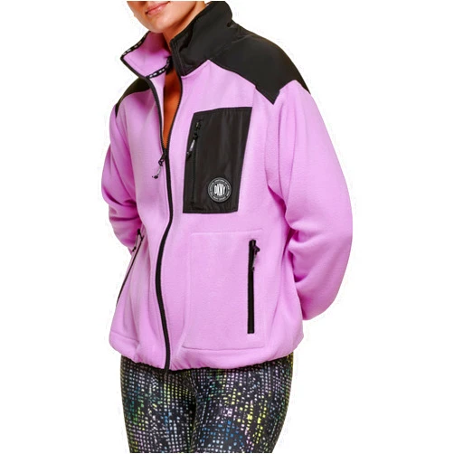 DKNY Women's Sport Full Zip Hybrid Polar Fleece Jacket