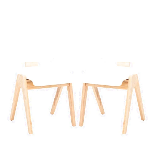 SAFAVIEH Couture Collection Alisyn Mid-Century Retro Natural/White Dining Chair Set of 2