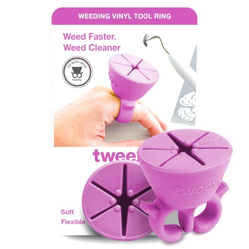 tweexy Craft Vinyl Weeding Scrap Collector Ring | Weeding Tools for Vinyl Heat Transfer, HTV Crafting & Adhesive Paper Sheets Holder | Portable Heat Press Accessories and Supplies (Lavender)