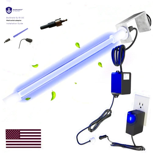 Mammoth BioShieldUV 18W No Drill Magnetic HVAC UV Light Air Treatment System | Powered by 120V Wall Outlet - UVC Light for Air Conditioner UV Light