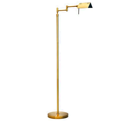 O'Bright O’Bright Dimmable LED Pharmacy Floor Lamp, 12W LED, Full Range Dimming, 360 Degree Swing Arms, Adjustable Heights, Standing Lamp for Reading, Sewing, and Craft, ETL Listed, Antique Brass (Gold)