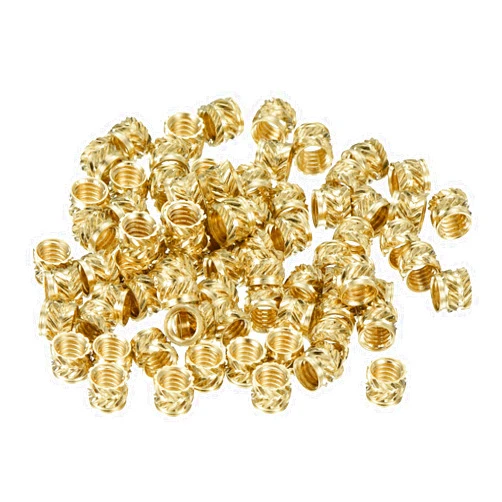 uxcell Knurled Insert Nut M4 x 4mm L x 5mm OD Female Thread Brass Embedding Nut 300 Pcs
