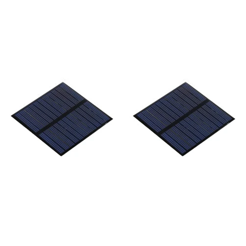 MECCANIXITY Mini Solar Panel Cell 5.5V 110mA 0.605W 70mm x 70mm for DIY Electric Power Project Pack of 2
