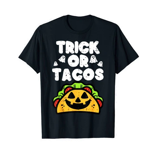 Halloween Shirts For Women Men Kids Boys Girls Halloween Trick Or Tacos Mexican Food Costume Men Women Kids T-Shirt