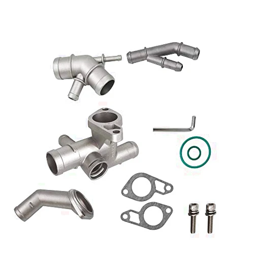 labwork Cast Aluminum Coolant Flange Upgrade Kit 1J0121087E Replacement for 2000-2005 Golf Mk4 Jetta Mk4 1.8T TT