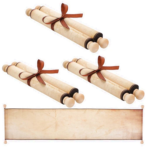 Epakh 1 Pack Blank Paper Scrolls Scroll Paper Wrapped on Wood Rod for Writing, Drawing, Calligraphy, Wedding Vows, Invitation, Renaissance Festivals