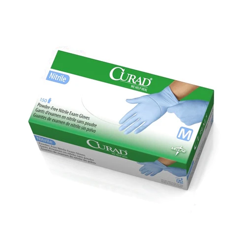 Curad - CUR9315 Nitrile Exam Gloves, Latex Free, 9