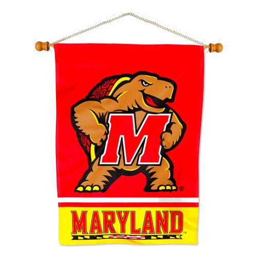 College Flags & Banners Co. Maryland Terrapins Banner with Hanging Pole