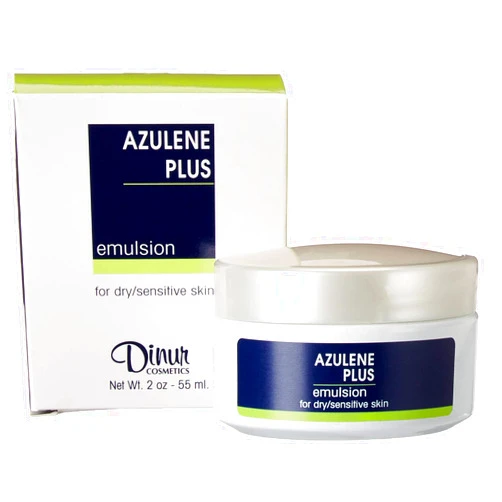 Dinur Cosmetics Azulene Emulsion Day Cream for Dry & Sensitive Skin Helps in Hydration Smoother Enhances Improves Skin Clarity Elasticity 2 OZ