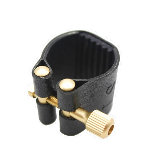 Andoer Alto Saxophone Ligature Fastener Compact Durable Artificial Leather for Alto Saxophone Rubber Mouthpiece
