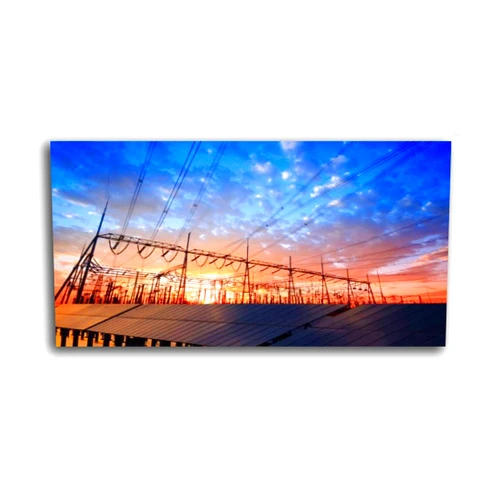 TWSLFFAXDUS Wall Art for Living Room Solar photovoltaic panels and substations in the evening Print On Canvas Wall Decor Painting Posters Office Modern Home Decoration 20x40 inches Ready to Hang