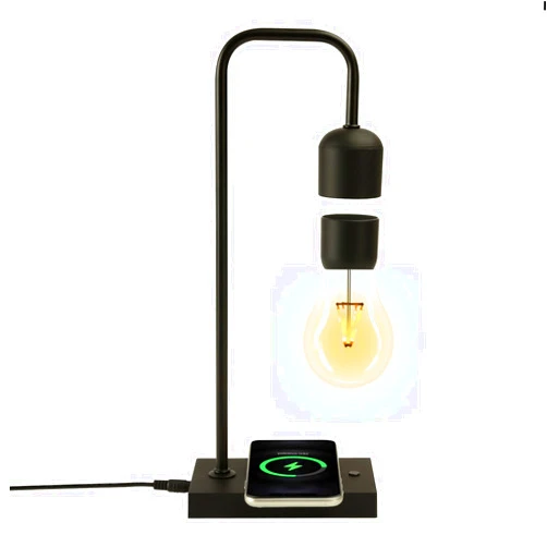 Coolha Floating Lamp with Wireless Phone Charger & LED Light Bulb Floating in The Air Freely Unique Magnetic Levitating Cloud Desk Lamp Home Decor & Gift for Friends Families