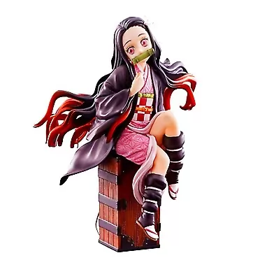 LIUSHUI Kamado Nezuko Figure Statue,Anime Figure,Exquisite Action PVC Cartoon Game Character Model Statue,Handcraft Gifts for Kids Adult Anime Fans