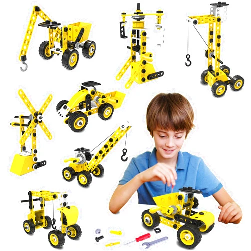 Toy Pal STEM Building Toys for 6+ Years Old Boys and Girls - 8in1 Construction Engineering Building Toy Erector Set for Kids 6 7 8 9 10 Years Old - Educational STEM Toy for Boys Age 8-12 - Fun Birthday Gift