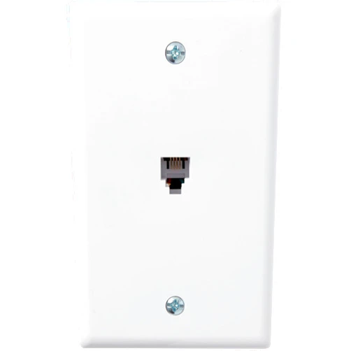 Newhouse Hardware White Surface Phone Jack Plate, 1-Pack