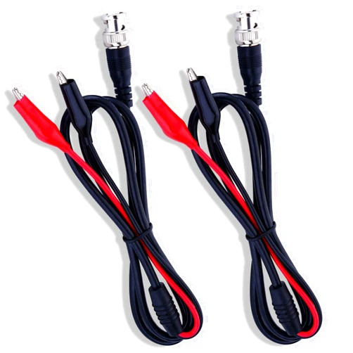 Glamorway Pack of 2 BNC Q9 to Double Alligator Clip Test Cable Probe Leads Oscilloscope Test
