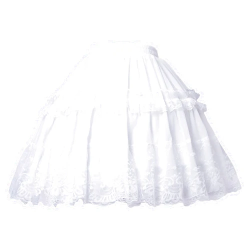 YULUOSHA Women Girls Crinoline Petticoat 2 Hoops Skirt Chiffon Ball Gown Short Half Slip Underskirt for Lolita Cosplay