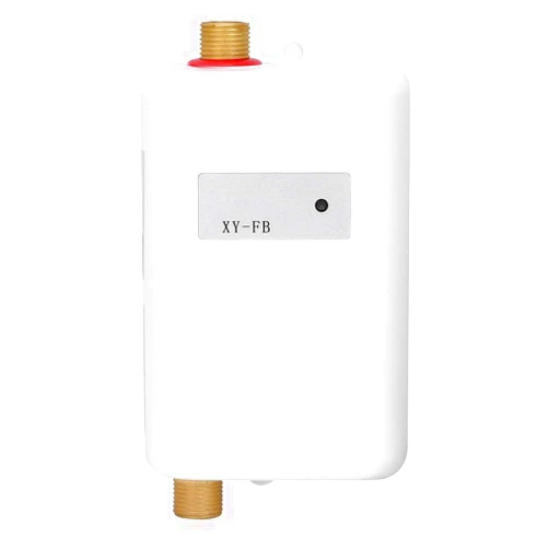 Akozon Instant Water Heater, White Mini Tankless Instant Hot Water Heater Bathroom Kitchen Washing With LED Indicator Light for Hot and Cold Dual-Use (US 110V)
