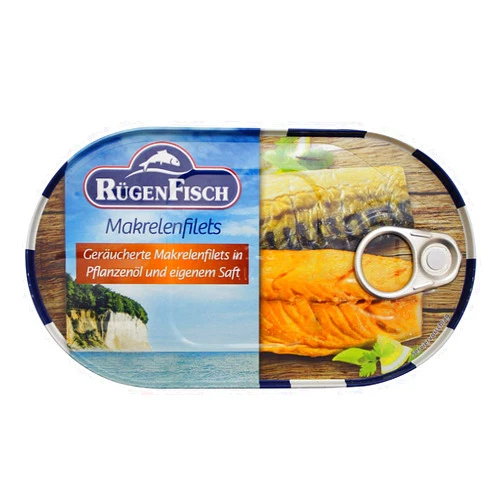 Ruegen RügenFisch Smoked Mackerel in Natural Juices, 6.7 Ounce