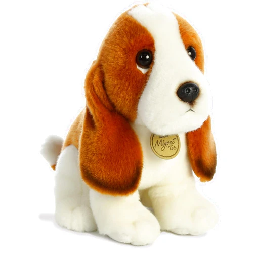 Aurora® Adorable Miyoni® Tots Basset Hound Pup Stuffed Animal - Lifelike Detail - Cherished Companionship - Brown 11 Inches