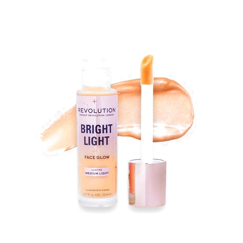 Makeup Revolution Revolution, Bright Light Face Glow, Lightweight & Brightening Multi-Use Skin Tint, Illuminating and Natural Glow Finish, Lustre Medium Light, 0.77 Fl. Oz