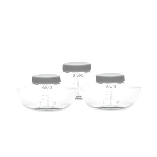 Elvie Pump Breastmilk Storage Bottles | Compatible with Elvie Electric Breast Pump | Breast Milk Storage Baby Bottles for Breastfed Babies | Breast Feeding Essentials | 3 Pack
