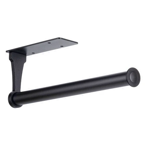 Honmein Paper Towel Holder, Aluminum Alloy Paper Towel Holders, Stylish Wall Mount and Under Cabinet Paper Towel Holders for Easy Access (Black)
