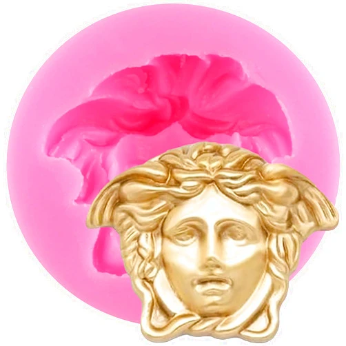 YIHUOMOLDS Medusa Silicone Molds Mythology Goddess Fondant Mold For Cake Decorating Cupcake Topper Chocolate Candy Gum Paste Polymer Clay
