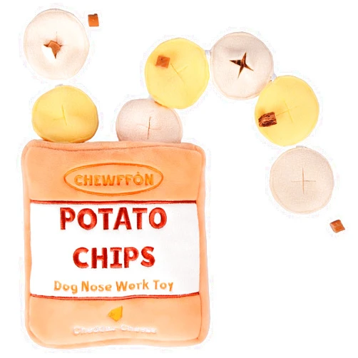 CHEWFFON Interactive Dog Toys, Enrichment Snuffle Crinkle Treat Puzzle Toys for Boredom and Stimulating, Nose Work Potato Chips Dog Toy for Small, Medium and Large Dogs