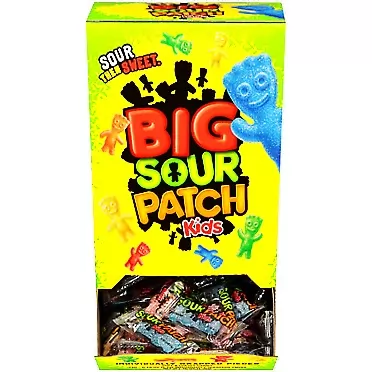Sour Patch Kids Big Individually Wrapped Soft and Chewy Candy, 240 Count