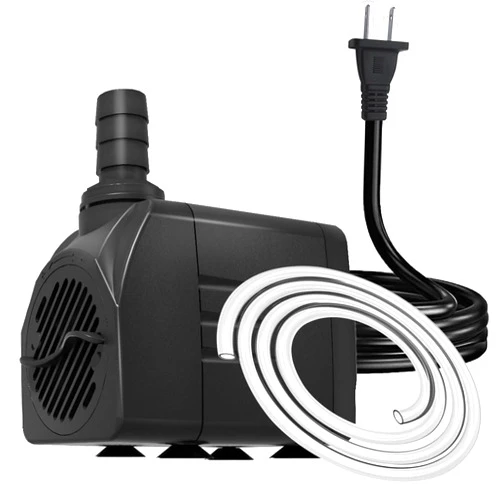 Zoronk 400GPH Auto-Shut-OFF Submersible Pond Pump (1500L/H 25W) Ultra Quiet Fountain Water Pump with 6.5ft High Lift, 3 Nozzles for Aquarium, Fish Tank, Pond, Hydroponics, Statuary,Water Feature.