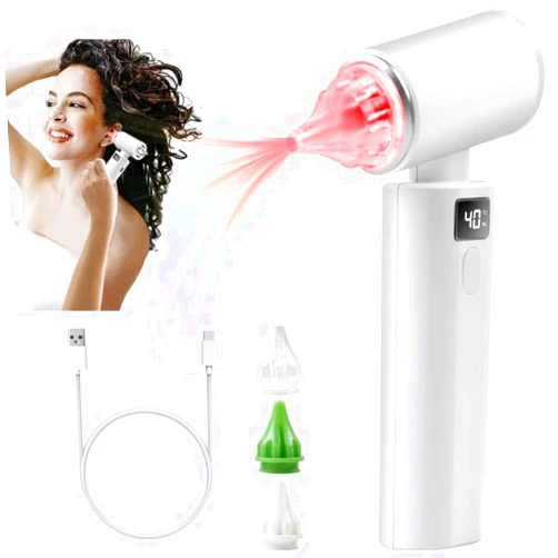 Cokuct Ear Dryer-Rechargeable Ear Drying for Swimmers,Showering, Water Sports,Headphone Users Ear Irrigation and Hearing Aid Use Combat Annoying Ear Fluid Remover, Delivers Gentle Soothing Warm Air