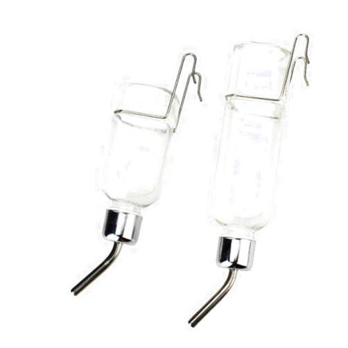 WHZAZGW 2 Pcs Pet Cage Water Bottle No Drip Small Animal Water Bottle, Hanging Waterer for Rabbit, Guinea Pig, Hedgehog, Squirrel, Rat, Chinchilla, Hamster Dispenser Bottle