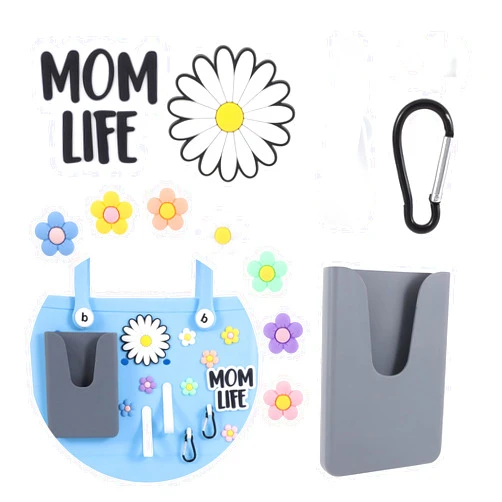 DSLONG Bogg Bag Accessories Summer Beach Themed Rubber Decorative Insert Charms 6Pcs Keychain Hooks Accessories 14-16mm