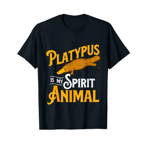 Funny Platypus Shirts Platypus Is My Spirit Animal - Platypus Lover Zookeeper T-Shirt