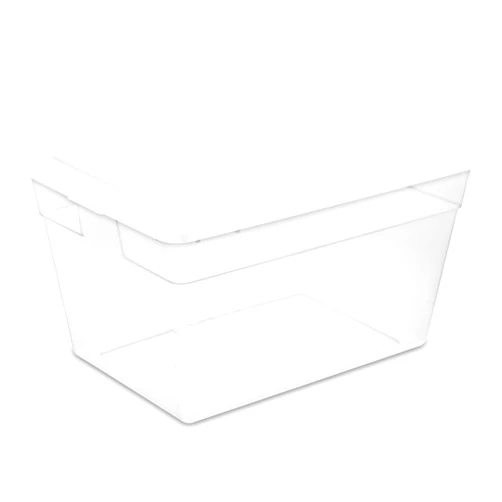 Sterilite 8-Pack Stackable Storage Bin with Lid, Clear Plastic Design, 56 Quart