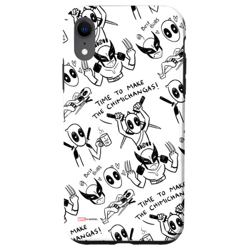 Marvel iPhone XR Marvel Studios Deadpool & Wolverine Toony Doodles Pattern Case