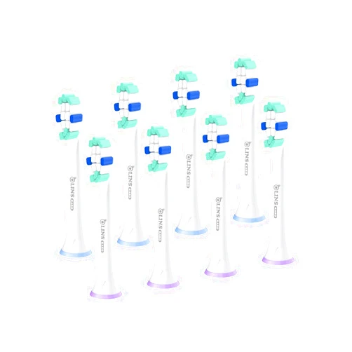 OLINS KAKO Replacement Heads for Philips Sonicare, Brush Head Compatible with Phillips Sonicare Toothbrush Snap-on Handles, 8 Pack