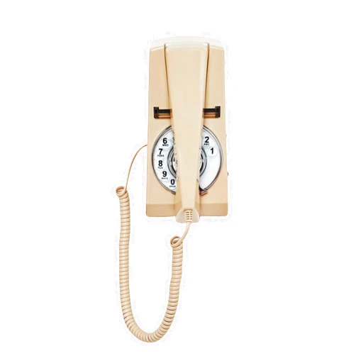Artisam Retro Telephone, Artisam Corded Wall Phone, Vintage Landline Wall Telephone, Old Fahsion Wall Mounted Rotary Dial Phone for Home Office Hotel School (Ivory)