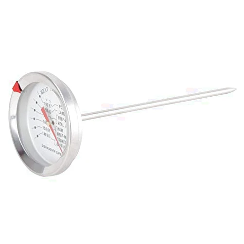 Duke Grills Omaha Large Dial Instant Read Analog Meat Thermometer - Oven or Grill Safe - Stainless Steel Rustproof - Jumbo Easy Read Thermometer for Grill, Cooking, Baking - Dishwasher Safe (1)