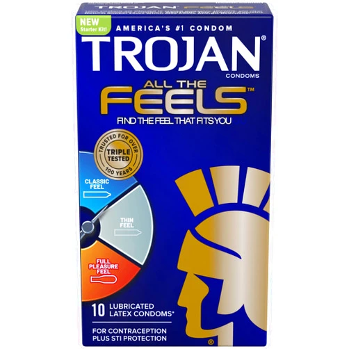Trojan All The Feels Latex Condoms, 10CT